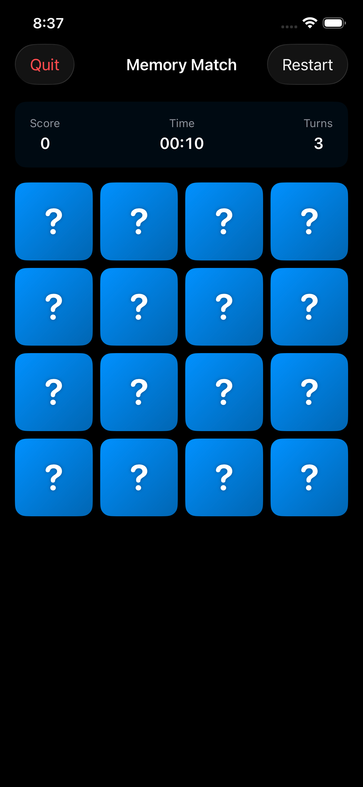 Memory Match Gameplay 2